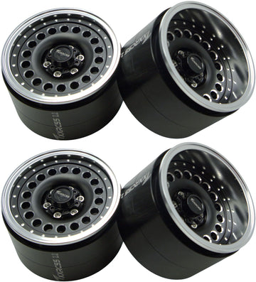 Txxrcss Adjustable 2 Offsets RC 2.2 Beadlock Wheels Rims Hub 1/10 Crawle Car Wheel Aluminum Upgrades for Remote Control SCX10 Ca
