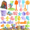 Beach Sand Toys For Kids - 31 Pcs Sandbox Toy Set For Kids 3-10, Sand Castle Toys With Water Wheel, Bucket, Shovel Tool Kit, Win