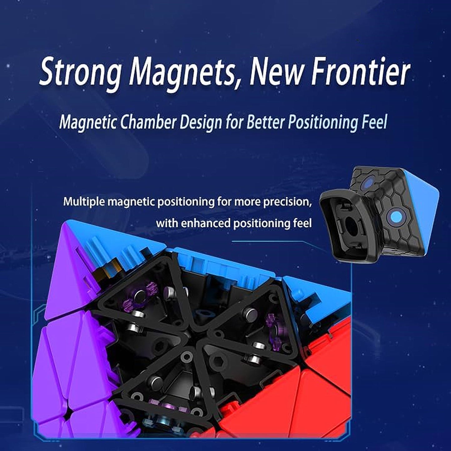 LiangCuber DianSheng FTO Face Turning Octahedron,Magnetic Octahedron Stickerless Speed Cube Black Core Version