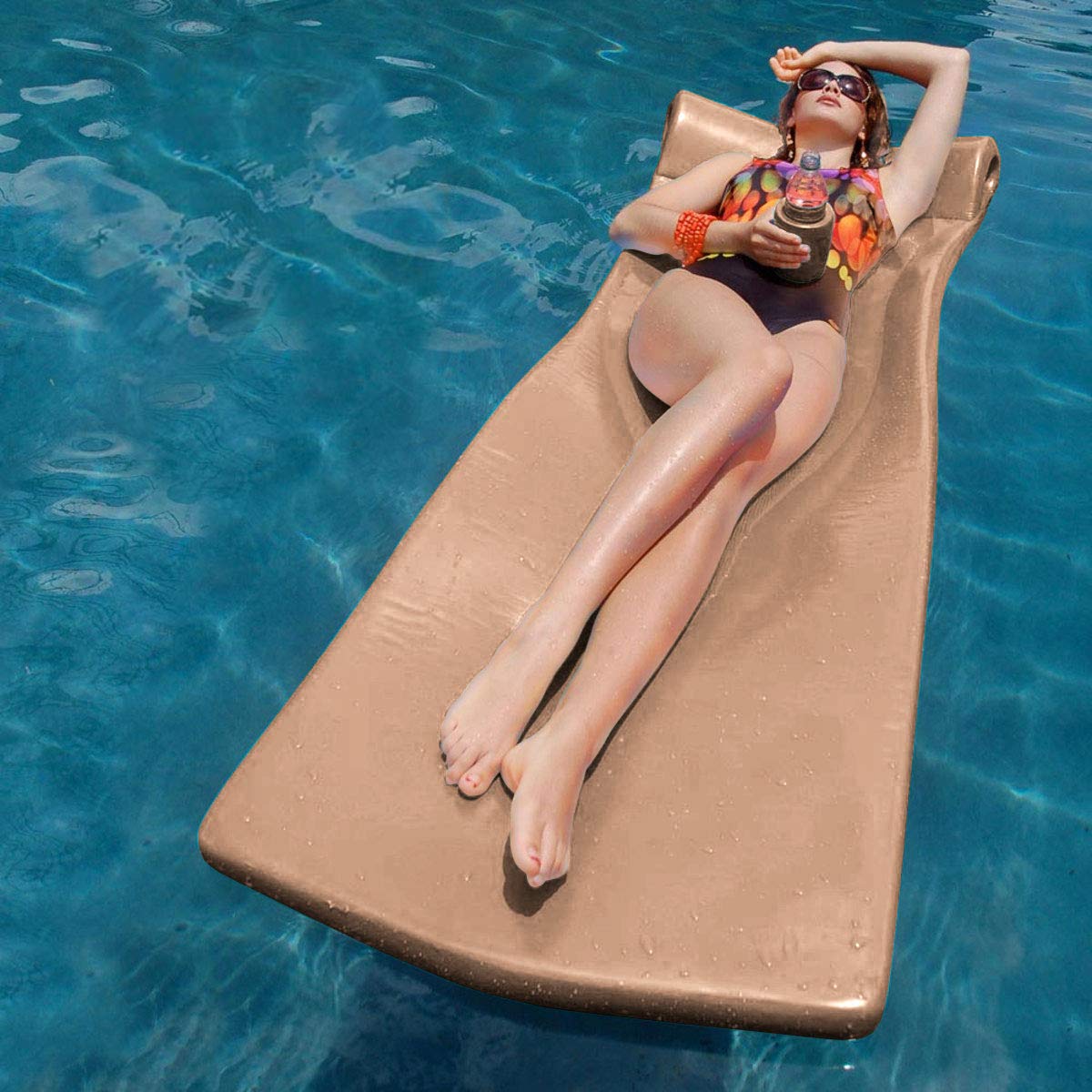 Pool Mate Xx-Large Foam Pool Float, Bronze