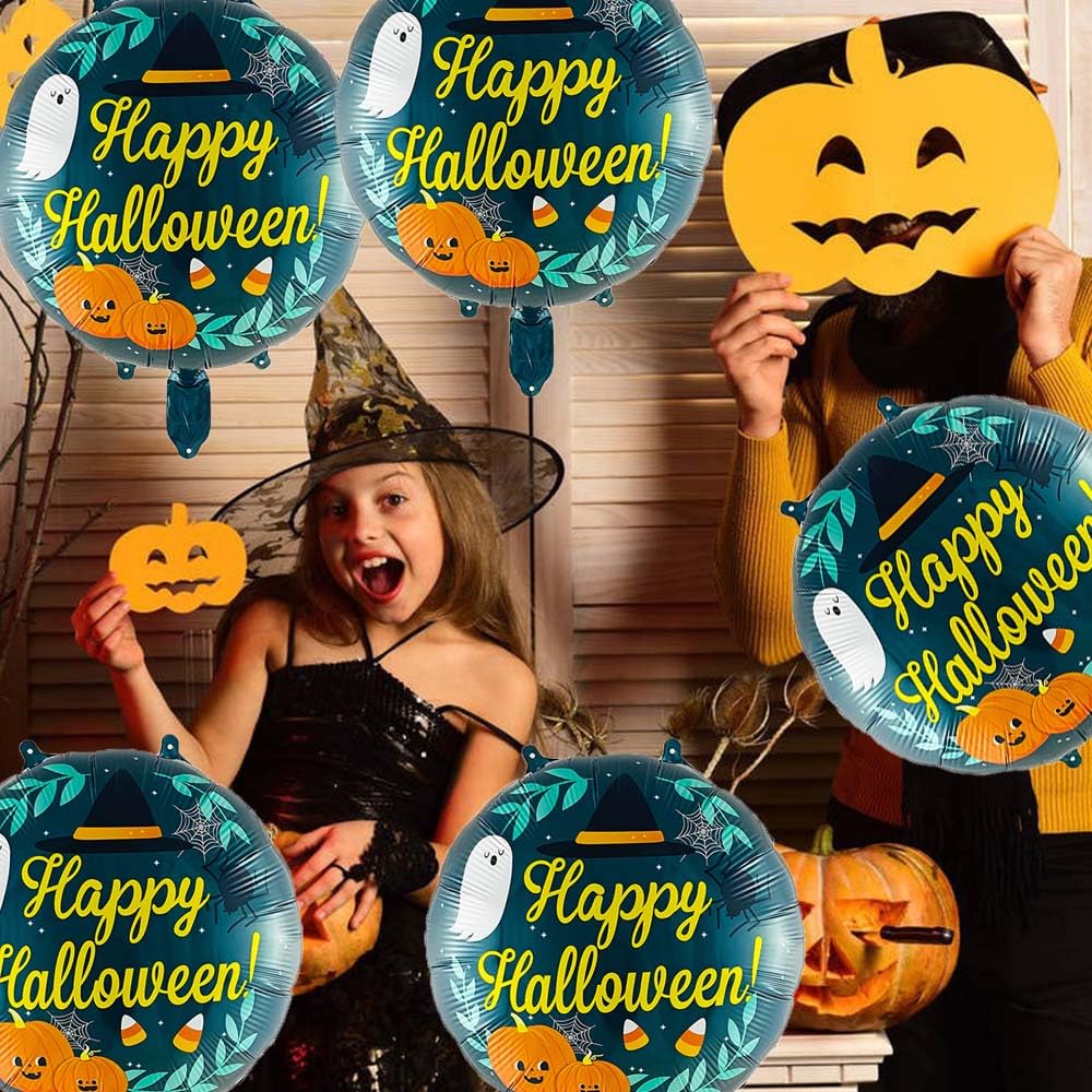 Hadckja Dark Halloween Balloons Night Halloween Balloons Halloween Foil Balloons For Halloween-Themed Party Supplies Decorations