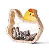 Wooden Chicken Piggy Banks For Kids, Unbreakable Pullet Coin Chicken Bank For Kids With Letter Sticker, Wooden Cashbox Money Jar