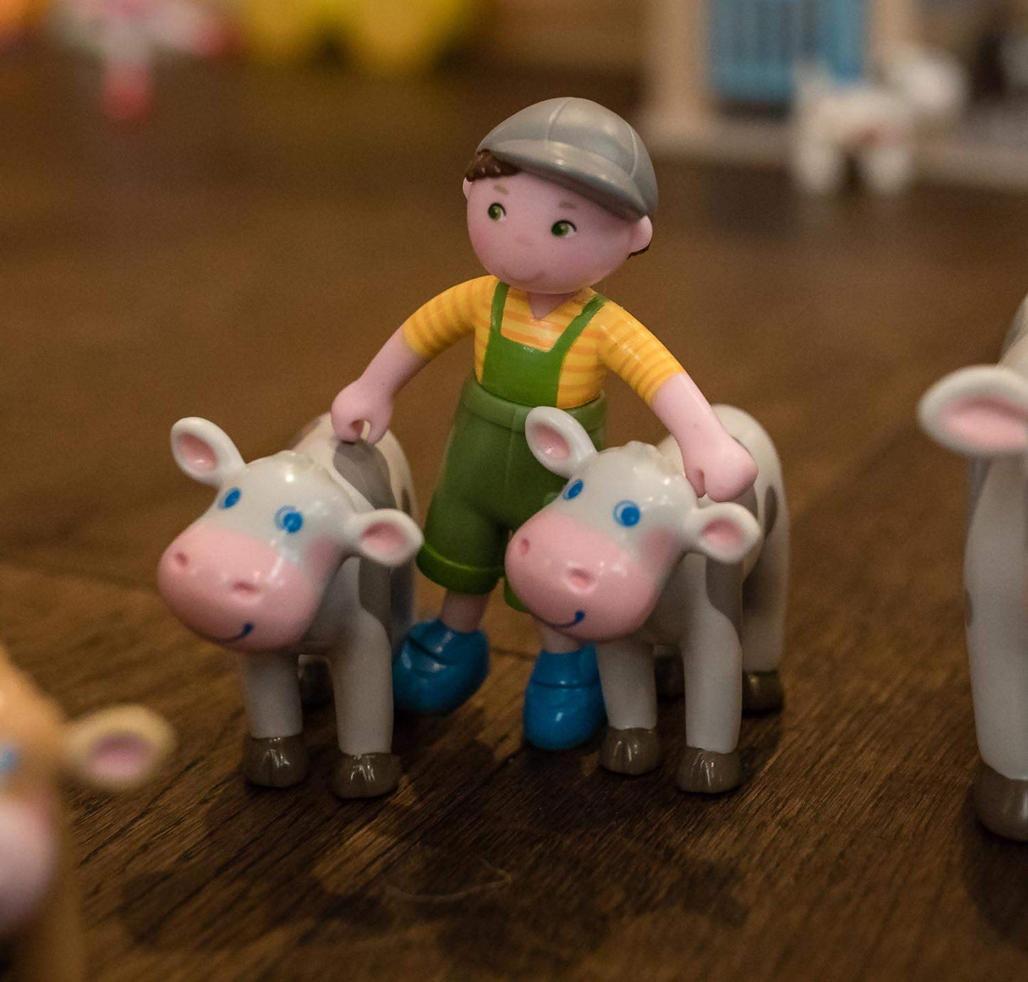 Haba Little Friends Spotted Calf - 2.75' Farm Animal Toy Figure