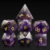 Hematite Dice Set DND,DNDND Full Set Real Stone Dice Set with Grogeous Gift Case for Dungeons and Dragon and Tabletop Game (Hema