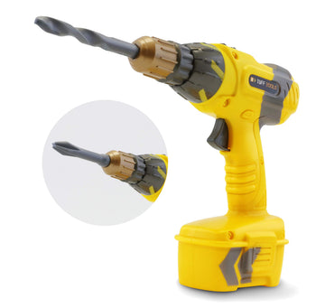 Tuff Tools Power Drill - Model 51001, Yellow Plastic, Compact Design