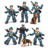 Baimiby Army Men Action Figures for Boys Age 4-7 6Pcs Army Toys with 2 Dogs and 6 Military Playset Action Figure Army Toy Set Birthday Gift for Toddler Boy 3+