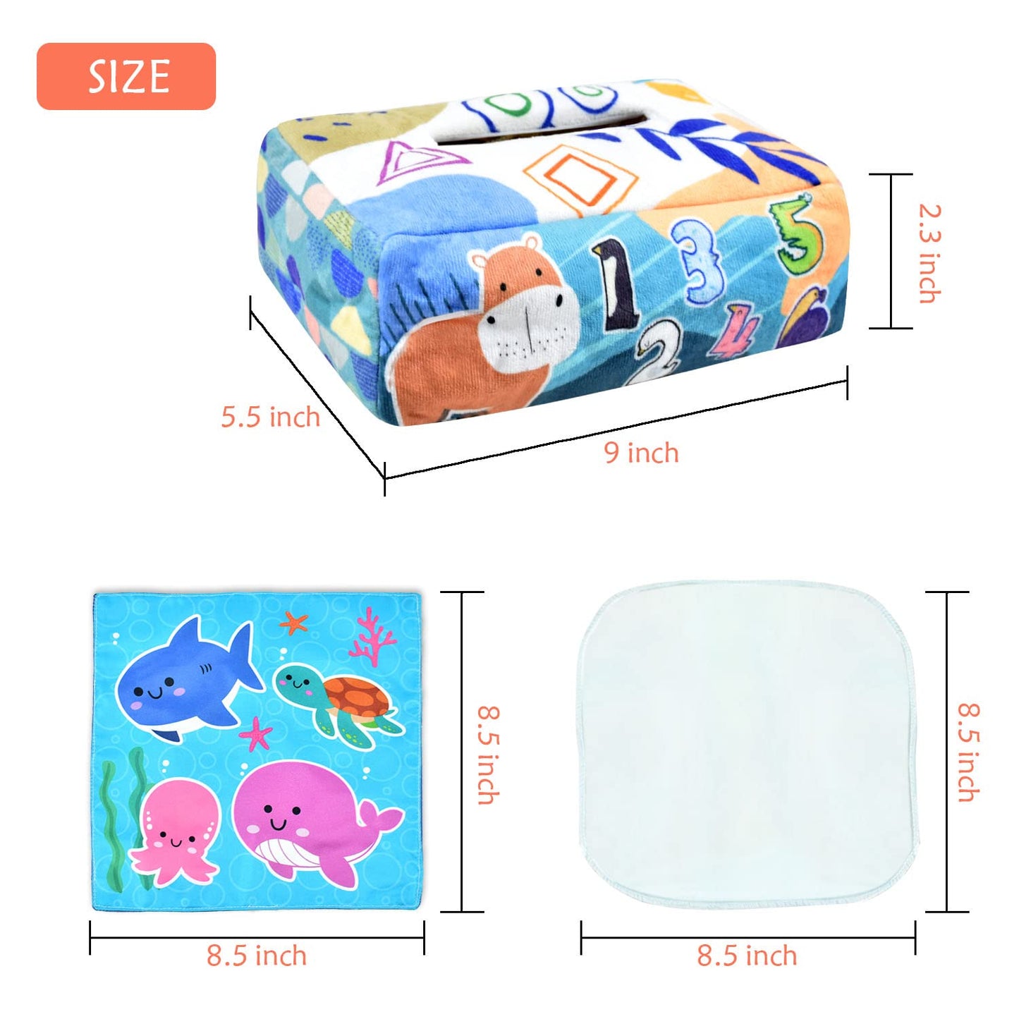 Baby Toys 6-12 Months Tissue Toy Montessori Toy For Babies 6-12 18 Months, Soft Contrast Crinkle Sensory Toys For Toddlers
