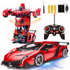 AMENON Remote Control Transform Car Robot Toy for Boys Kids Teens Toys with Lights RC Car 2.4Ghz 1:18 Rechargeable 360 Rotatin