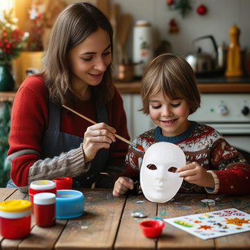 Lynkaye White Plain Masks,16 pcs DIY Unpainted Masquerade Masks Craft Mardi Gras Dance Cosplay Party Mask Costume (16 Pcs) (16pc