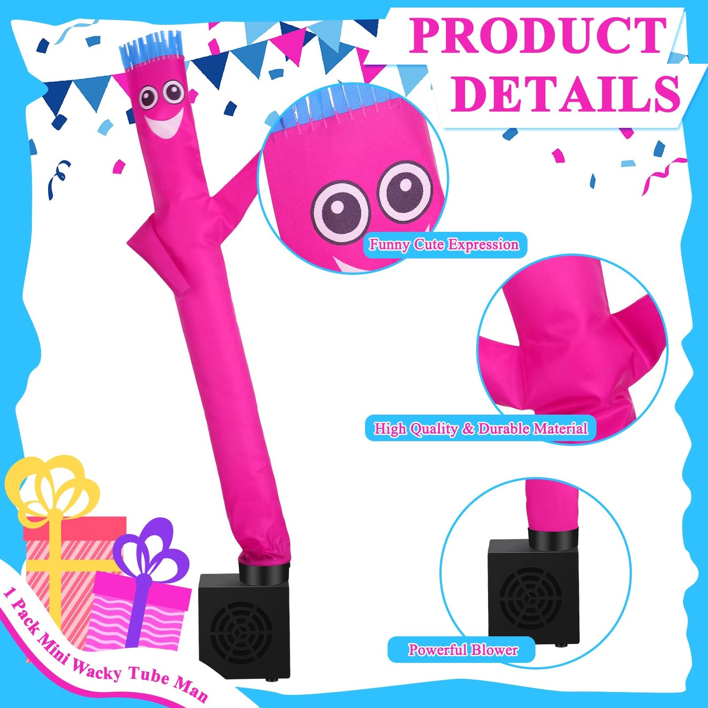 Poen Easter Basket Stuffers Easter Gift For Kids Wacky Waving Inflatable Tube Guy Mini Inflatable Tube Man With Blower Desktop O
