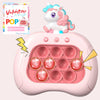 Valentine'S Day Unicorn Pop Push Game Toy For Kids,Unicorn Quick Fast Push Pop Puzzle Handheld Game Light Up Fidget Toy,Funny Po