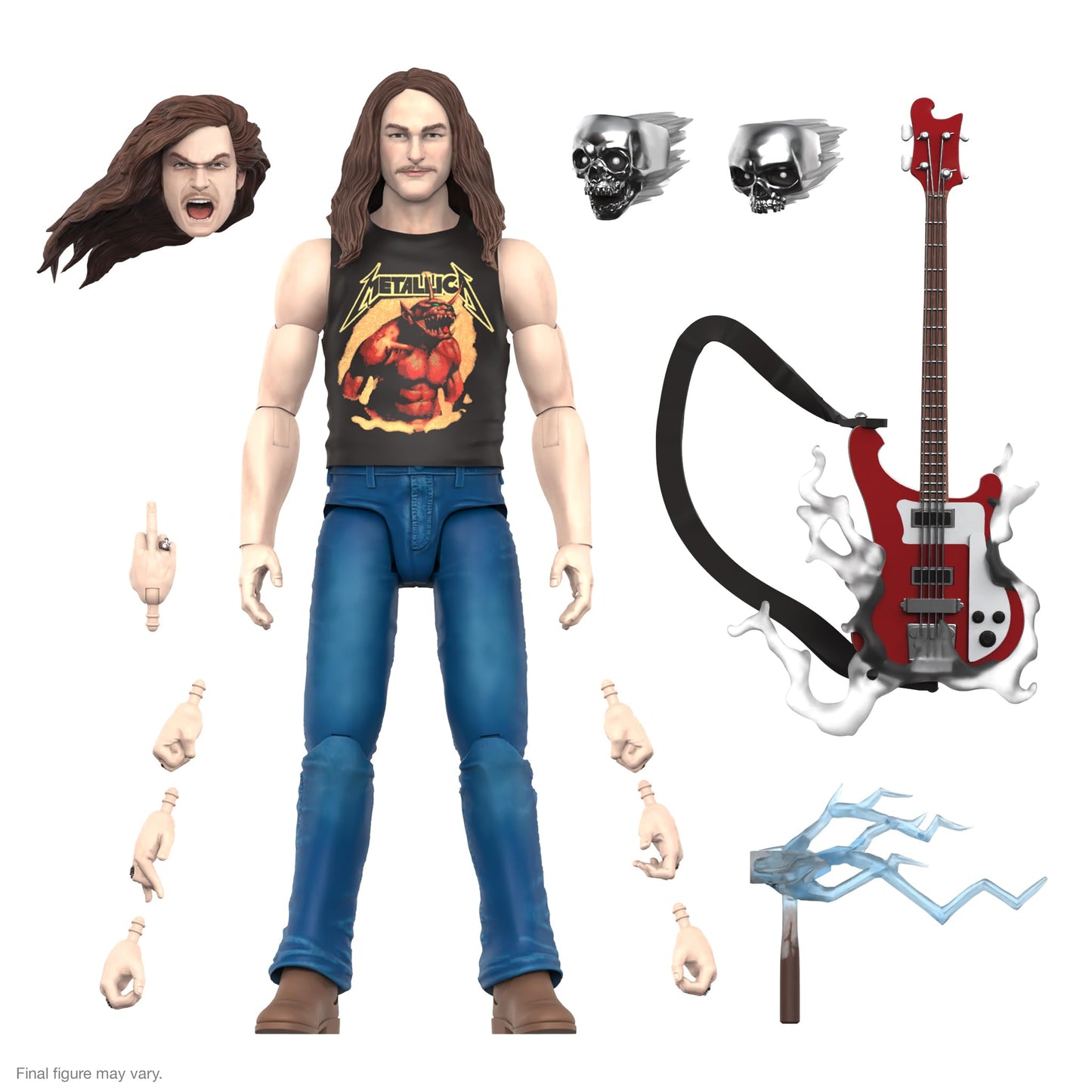 Super7 Ultimates! Cliff Burton (Superhero Poster) - 7' Action Figure With Accessories Heavy Metal Collectibles And Retro Toys