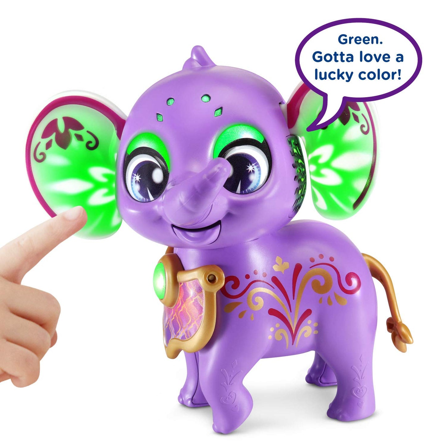 VTech Sparklings Hailey The Elephant - Colorful Interactive Plush Toy for Toddlers, Engaging Learning & Play Experience
