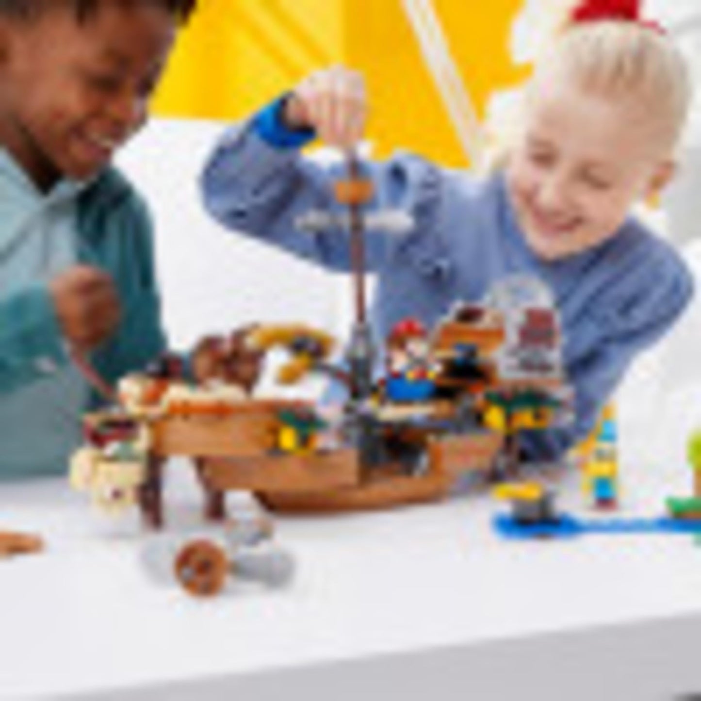 Lego Super Mario Bowser'S Airship 1,152 Piece Building Kit, Unveils Detailed Interior, Includes Kamek, Rocky Wrench, Goomba, Pow Block, Cannon Start Pipe, For Ages 8+