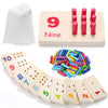 Suwimut Wooden Counting Peg Board, Math Manipulatives Number Counting Toys For Kindergarten Toddlers Learning Activities, Montessori Educational Toys For 3 4 5 Year Old Kids Boys Girls Gifts