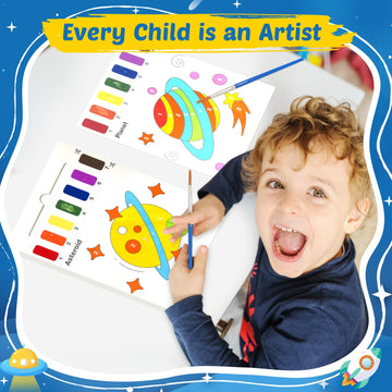 Paint With Water Books For Toddlers - Watercolor Painting Book And Drawing Art Paper For Kids Mess Free Craft Supplies Toy For K