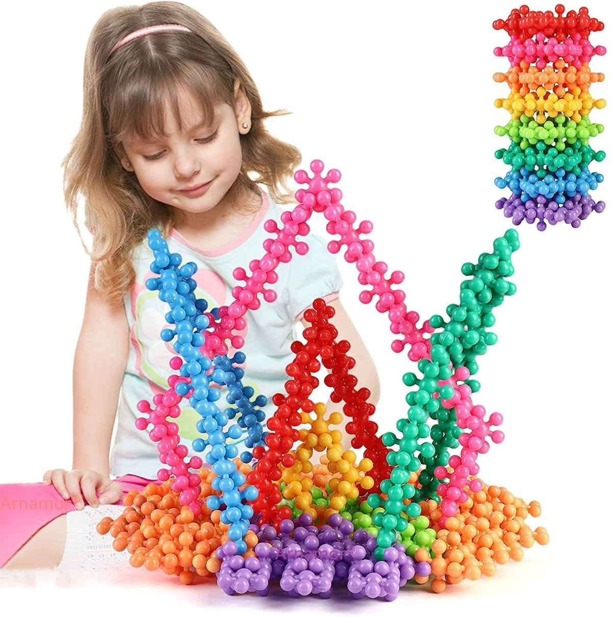 Mahi Enterprise Kids My Star Links Activities Educational Building Blocks Toys for Boys Girls (100 Piece_Multi)