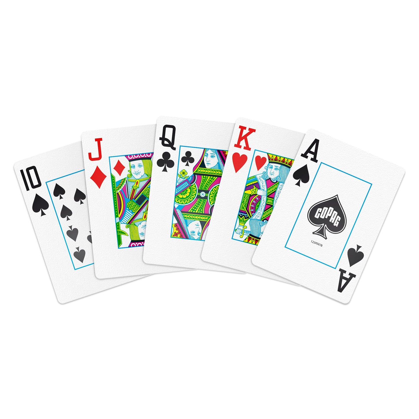 Copag 1546 Neoteric Design 100% Plastic Playing Cards, Poker Size (Standard) Green/Red (Jumbo Index, 6 Set)