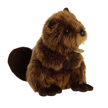 Aurora® Miyoni® Beaver Stuffed Animal - Realistic, 9 Inches, Brown, Polyester, Model 26435