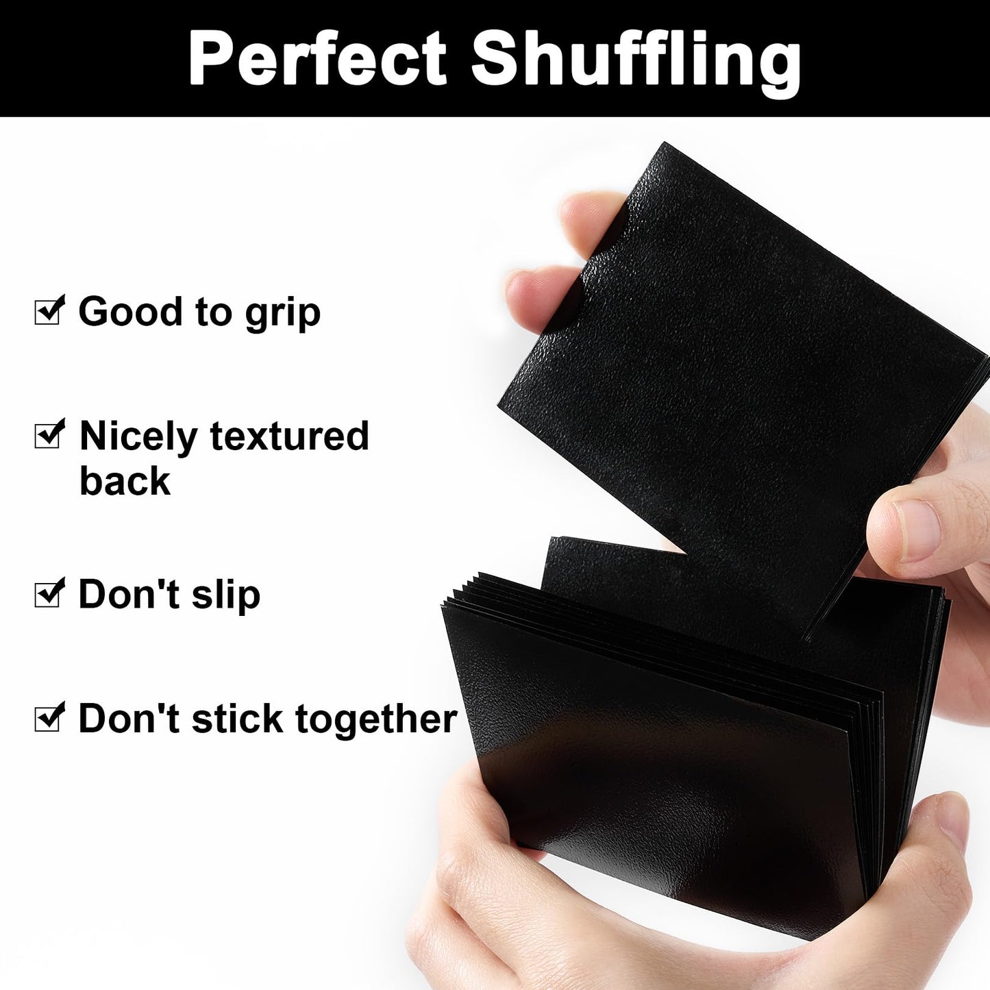 Standard Black Mtg Card Sleeves 500 Pack, Card Protectors Sleeves Matte Back Finish, Perfect Shuffling - Protect All Your Tradin