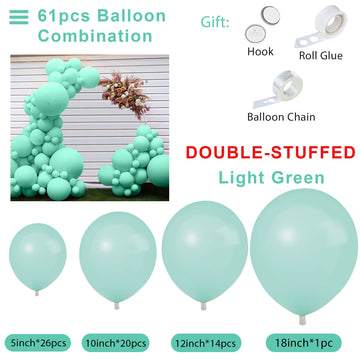 120Pcs Balloon Garland Kit 18/12/10/5 Inch Latex Balloons For Birthday Decorations Baby Shower Wedding Party Balloon (Double4, D