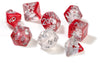 Sirius Dice Poly Set - Hearts w/Silver (7)