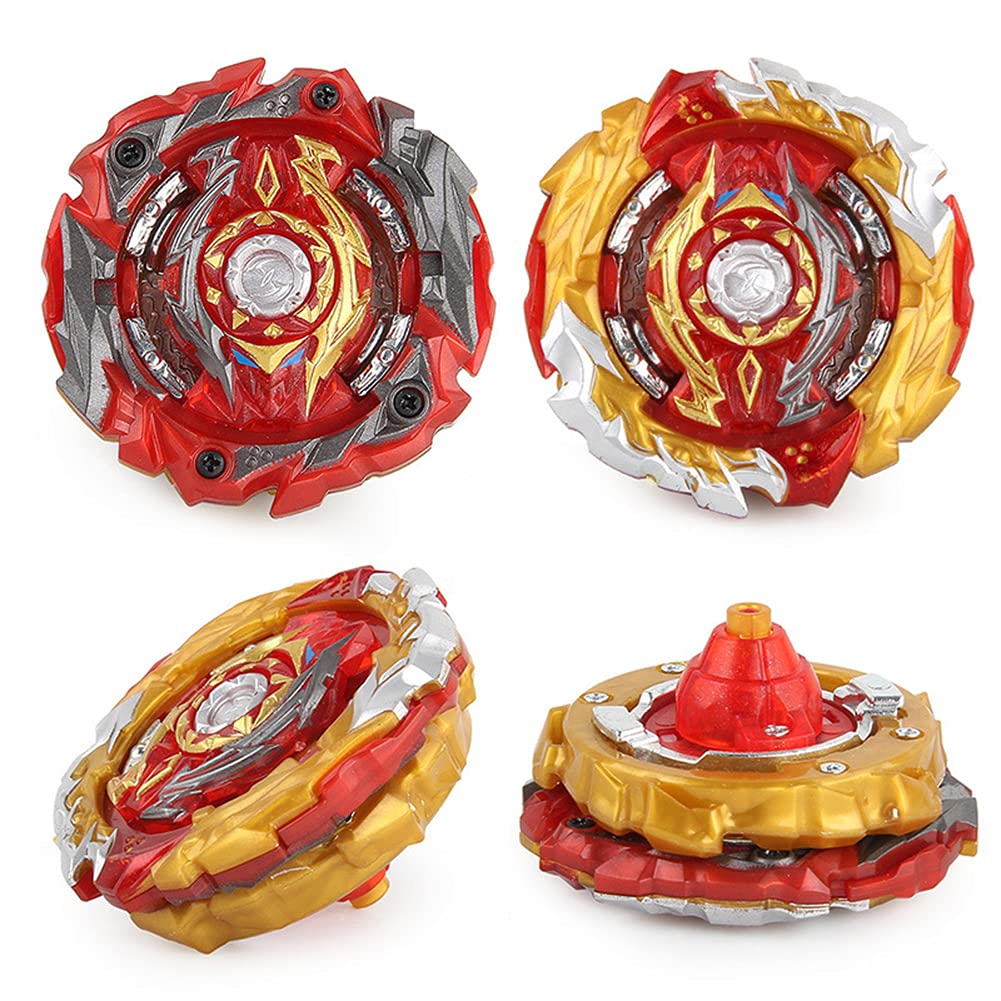 Battling Sparking String Launcher World Spriggan Top Burst Launcher Set Left and Right Spin String Launcher Grip Compatible with All Bey Burst Series - Red