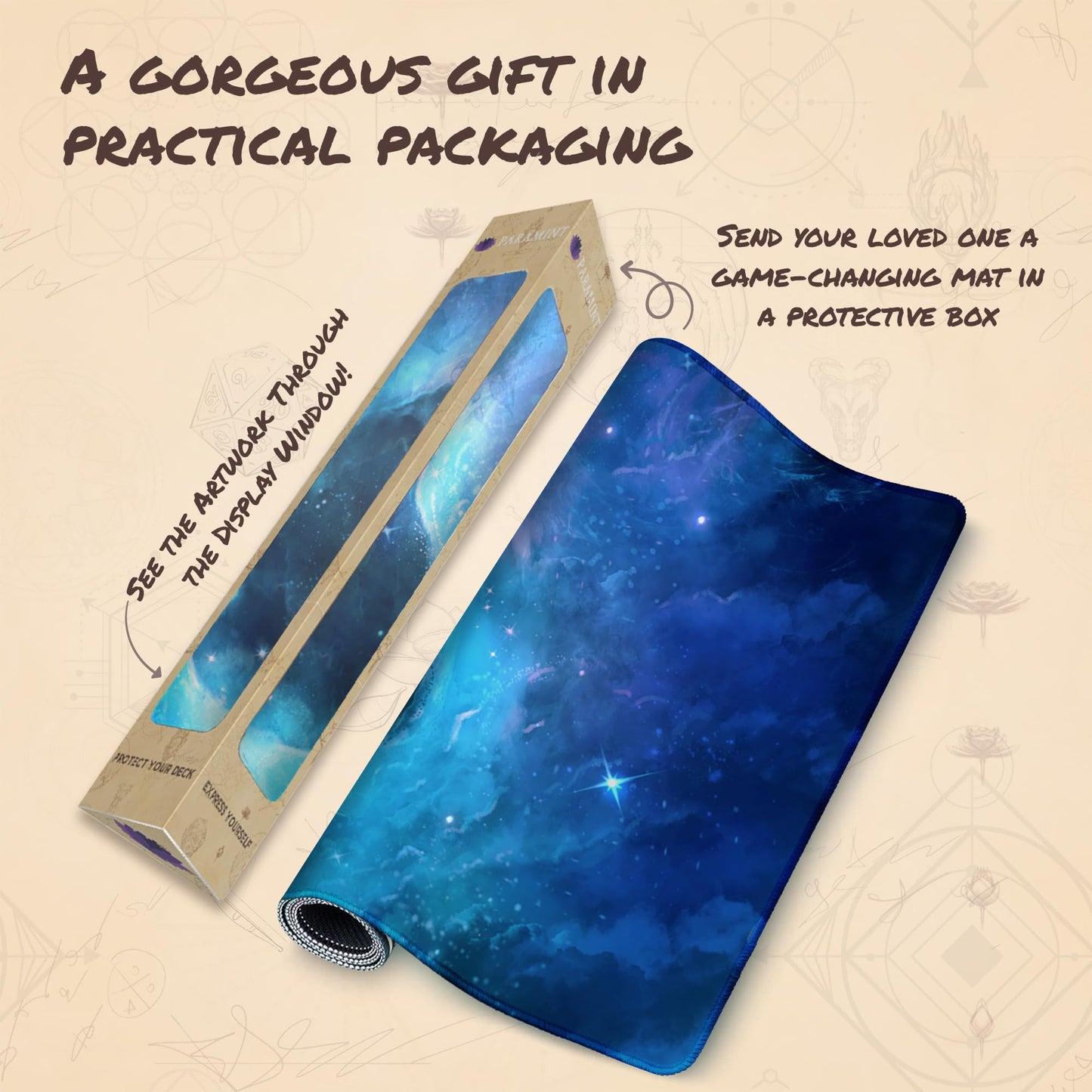 Paramint Island Ethereal Mana (Stitched) - Mtg Playmat - Compatible With Magic The Gathering Playmat - Play Mtg, Yugioh, Tcg - O