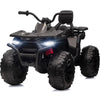 Hikiddo Kids Atv 4 Wheeler, 24V 4Wd Electric Atv Ride On Toy For Big Kid With 2-Seater, 4X200W Motor - Black