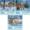 Bits And Pieces - Value Set Of Three (3) 300 Piece Jigsaw Puzzles For Adults - Each Puzzle Measures 18' X 24' - 300 Pc The Greeters, Homecoming, Winter Christmas Puzzle Jigsaws By Artist John Sloane