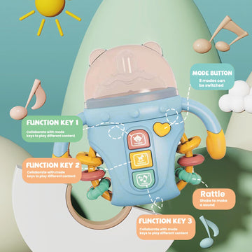 Baby Musical Toys,Sensory Learning Toy With Music And Lights,Pacifier Teething Musical Toys,Rattle Toy For Toddlers,Boys And Gir