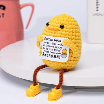 Artlunar Gifts For Men Women Funny Long Legged Positive Duck Emotional Support Crochet Gifts With You Are Duck Awesome Inspirati
