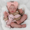 CHAREX 20 Inch Realistic Newborn Baby Doll - Soft Weighted Reborn Doll, Brown Cotton, Model P02, Toys for Ages 3 and Up