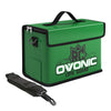 OVONIC Fireproof Lipo Safe Bag - Large Capacity Battery Storage Pouch (260x130x180mm, 251g) - Green, Explosionproof Guard for Charging & Storage