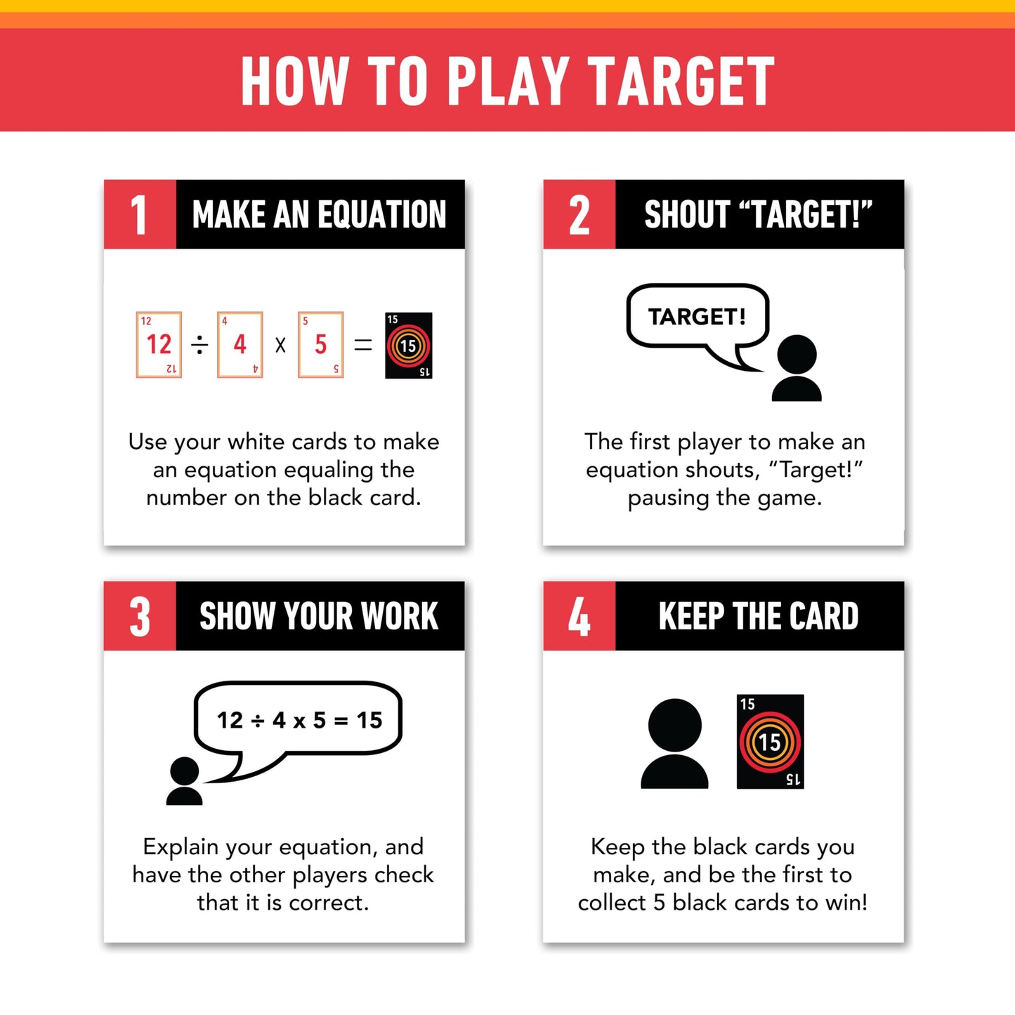 Elevate Prep Target Math Game - Fast-Paced Mental Math for Ages 8+, Multicolor, Model 195893409471, Addition, Subtraction, Multiplication, Division