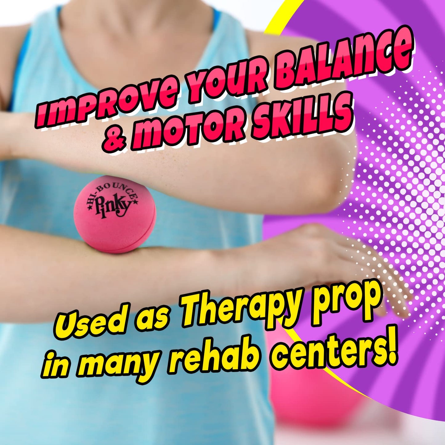 Ja-Ru Super Bounce Pinky Ball (12 Bouncy Balls) Outdoor Games & Indoor Playground Kids Toys. Massage Therapy Stress Balls. Sports Party Favors & Carnival Prizes In Bulk. 976-12P
