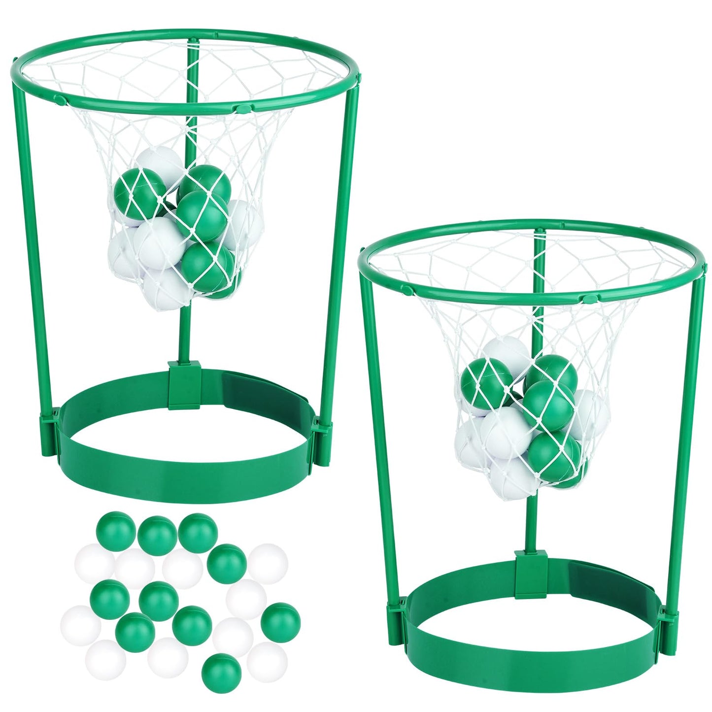 2 Pack Head Hoop Basketball Party Game For Kids And Adults Carnival Game Adjustable Basket Net Headband With 20 Balls For Carniv
