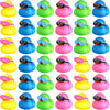 36 Pcs Mini Rubber Ducks With 36 Sunglasses Rubber Ducks In Bulk Bathtub Duckies Toys For Kids Gift Baby Shower Birthday Party Favors Cruise(Multi Color, Duck With Sunglasses)
