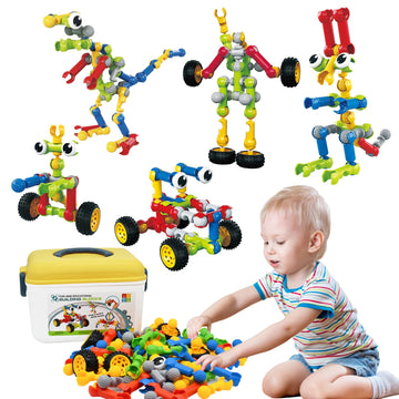 Huaker Building Toys,109 Piece Stem Toys For Kids Ages 3 4 5 6 7 8 9 10 11 12 Years Old Boys And Girls Christmas Birthday Gifts Children Building Blocks Creative And Educational Kids Toys Projects