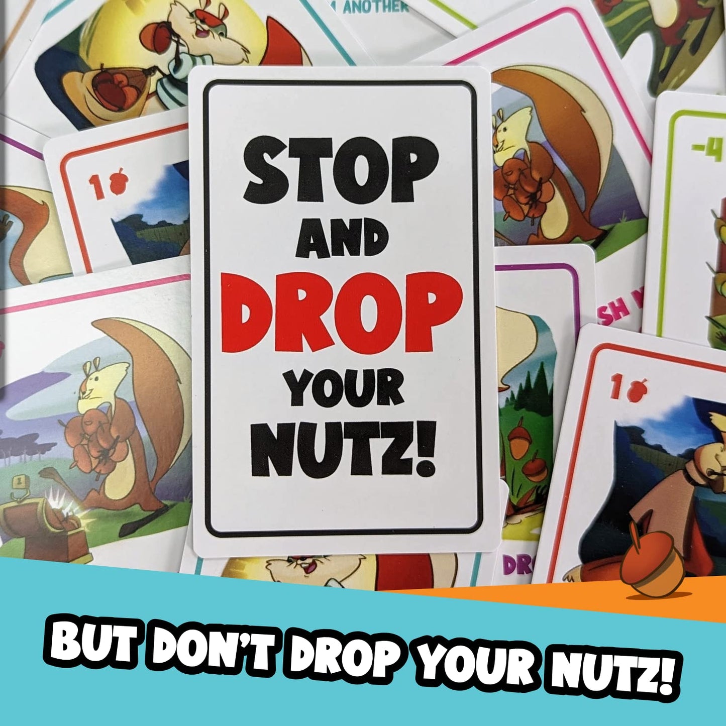 Rookie Mage Games Oh Nutz! - Fast-Paced Family Card Game - Family Game Night Has Gone Nutz! - Easy to Learn Fun for mature-themeds and Kids - Ideal for 3-5 Players Ages 7 and Up