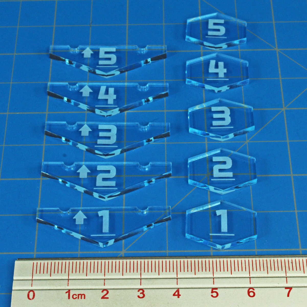 Litko Space Fighter Placeholder Token Set #1-5 | Compatible With Star Wars: X-Wing | Set Of 10 (Standard)