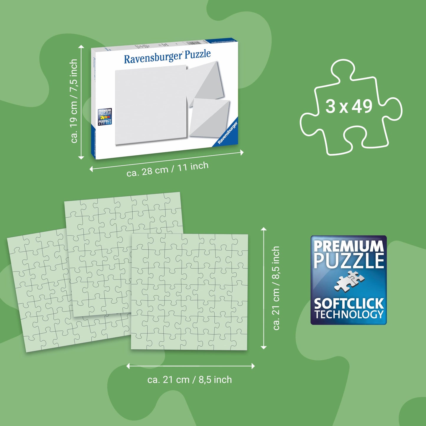 Ravensburger Bluey Toys - 3X 49 Piece Jigsaw Puzzles for Kids Age 5 Years Up - Gifts for Children