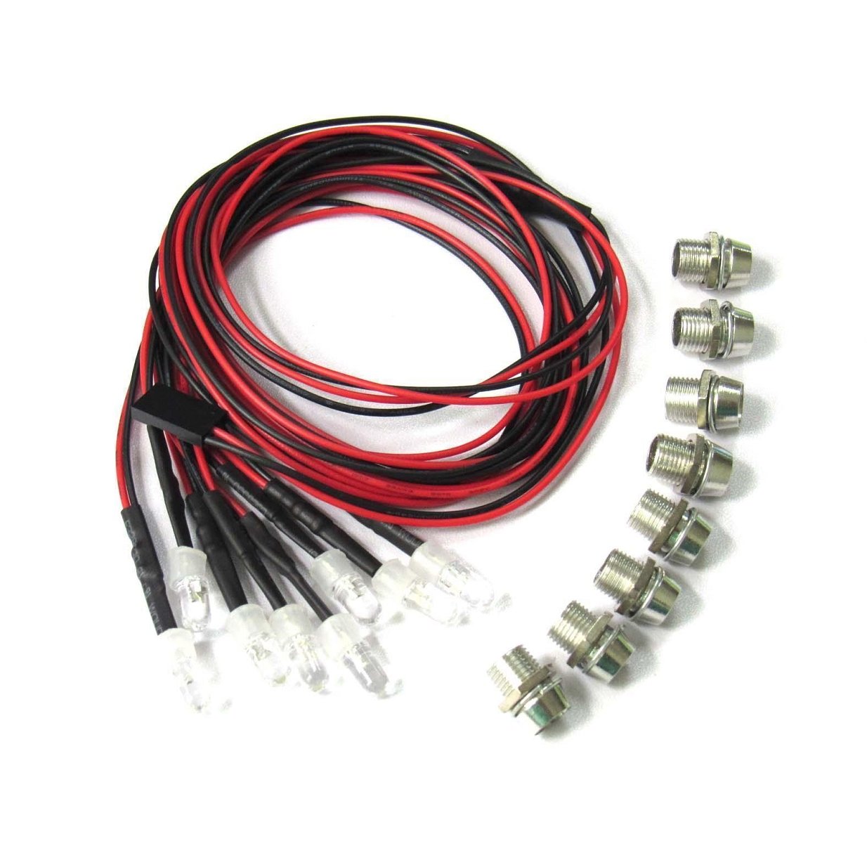 ShareGoo 8Leds LED Light Headlights Taillight Kit Accessories Compatible with Traxxas HSP Tamiya Redcat RC4WD Axial SCX10 RC Car