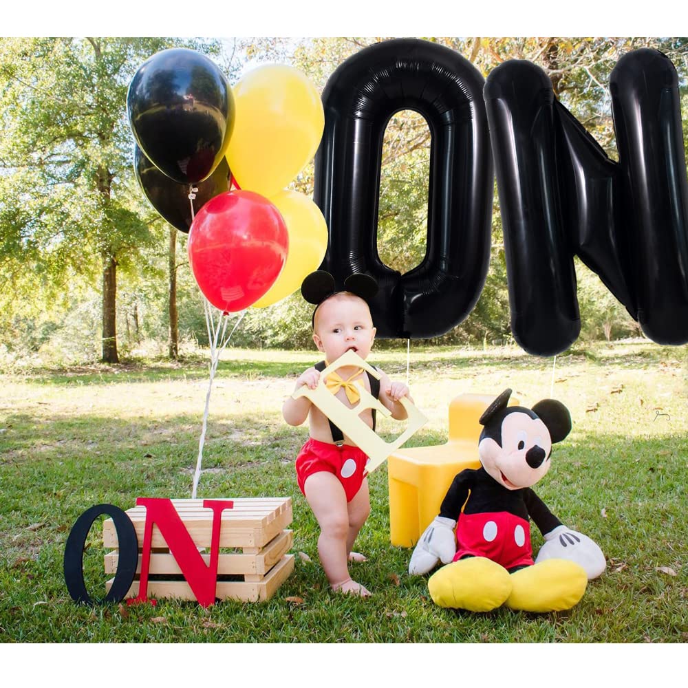 Toniful 40 Inch Large Black N Letter Balloons Jumbo Helium Balloons,Foil Mylar Big Alphabet Balloons For Birthday Party Annivers