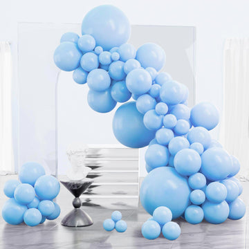 Partywoo Light Blue Balloons, 85 Pcs Matte Blue Balloons Different Sizes Pack Of 18 Inch 12 Inch 10 Inch 5 Inch Blue Balloons For Balloon Garland Balloon Arch As Birthday Party Decorations, Blue-Y4