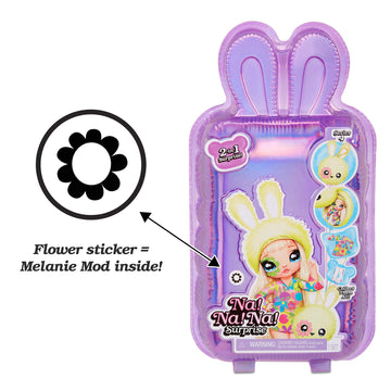 Na! Na! Na! Surprise 2-In-1 Melanie Mod Fashion Doll & Plush Purse Series 4 - Soft Wallet Bag Pouch Gifts For Kids Girls Key Cha