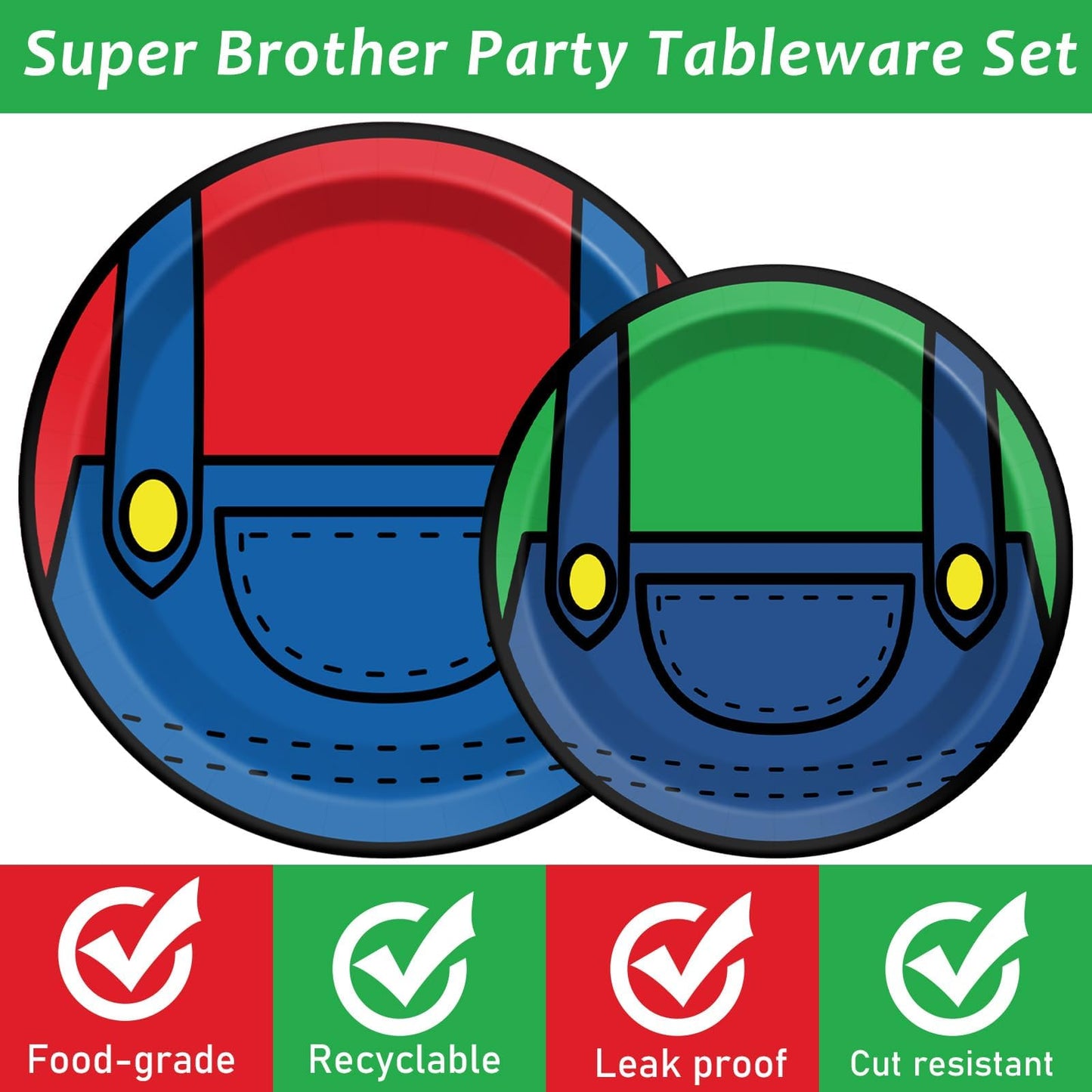 96 Pcs Super Brother Party Supplies Set Super Brother Plates Super Video Games Tablewear And Napkins Forks Super Bros Birthday P