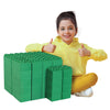 Big Blocks For Kids Ages 4-8 - Indoor & Outdoor Blocks Kids Games - Green Large Building Blocks - 48Pc