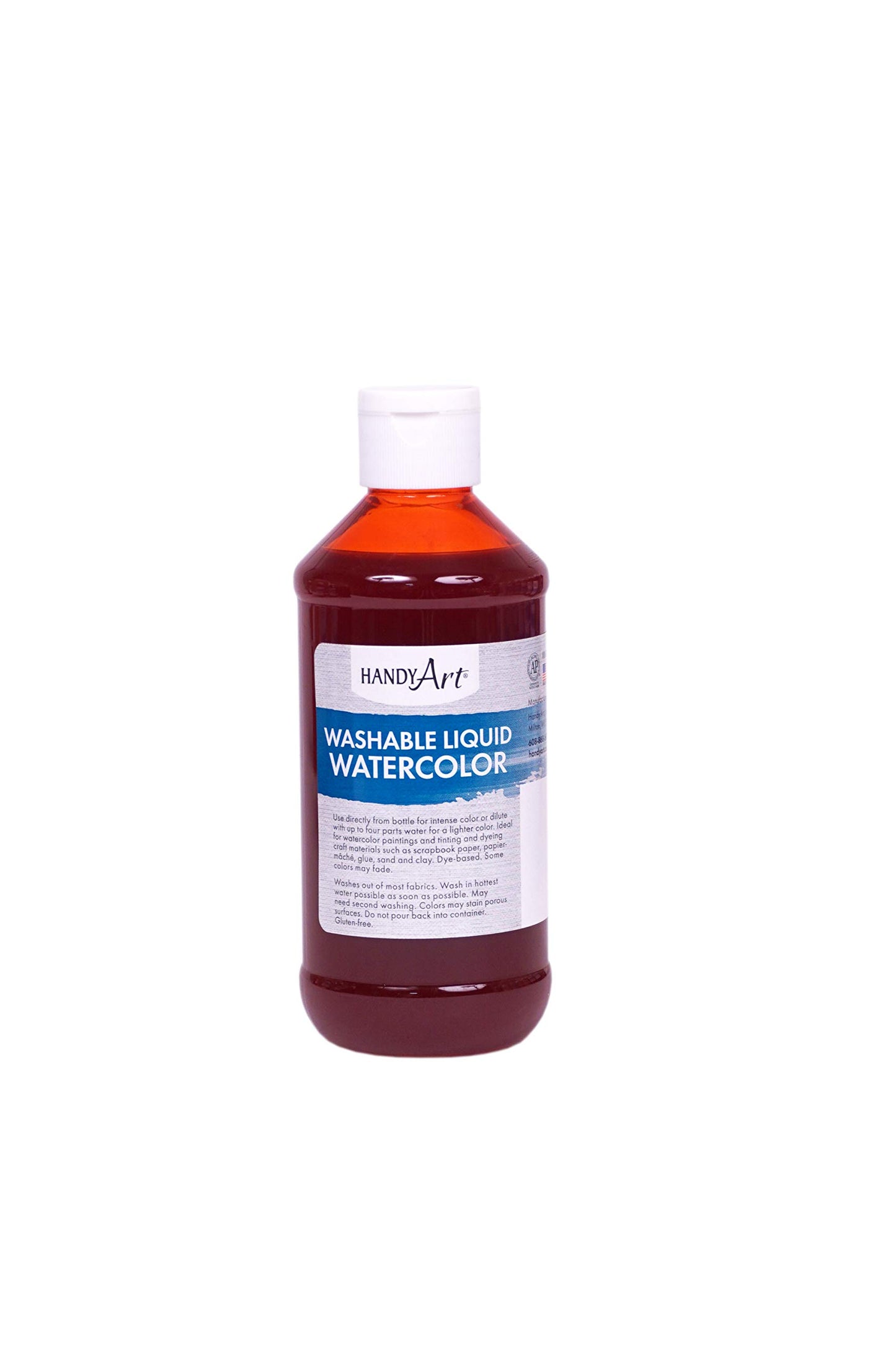 Handy Art Washable Liquid Watercolor 8 ounce, Orange