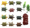 Animal Assorted Mini Plastic Figures Toy Set, Educational Party Cake Topper, Goody Bag Filler (12Pcs Small Tortoise)